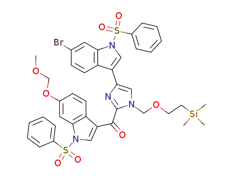 [4-(1-benzenesulfonyl-6-bromo-1H-indol-3-yl)-1-(2-trimethylsilanyl-ethoxymethyl)-1H-imidazol-2-yl]-(1-benzenesulfonyl-6-methoxymethoxy-1H-indol-3-yl)-methanone
