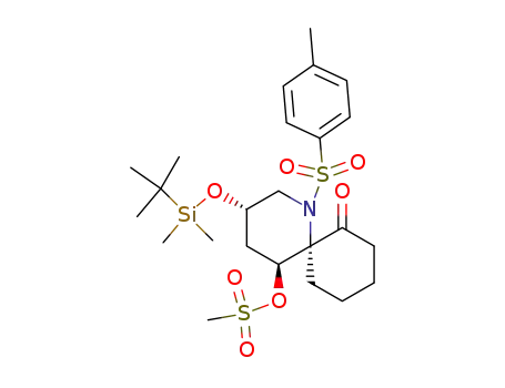 (-)-(3S,5S,6R)-methanesulfonic acid 3-(tert-butyldimethylsilanyloxy)-7-oxo-1-(toluene-4-sulfonyl)-1-azaspiro[5.5]undec-5-yl ester