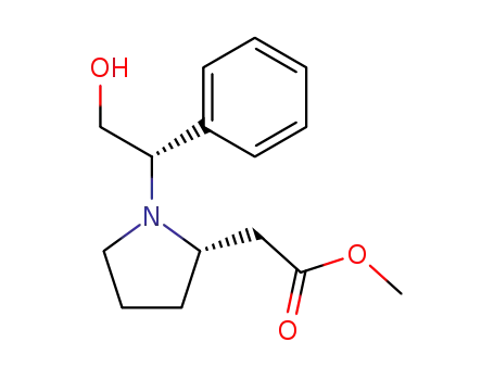 (2S)-[1-((S)-2-hydroxy-1-phenylethyl)pyrrolidin-2-yl]acetic acid methyl ester