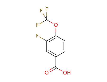 Molecular Structure of 886498-89-1 (3-Fluoro-4-(trifluoromethoxy)benzoic acid)