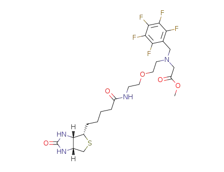 [(2-{2-[5-((3aR,6S,6aS)-2-Oxo-hexahydro-thieno[3,4-d]imidazol-6-yl)-pentanoylamino]-ethoxy}-ethyl)-pentafluorophenylmethyl-amino]-acetic acid methyl ester