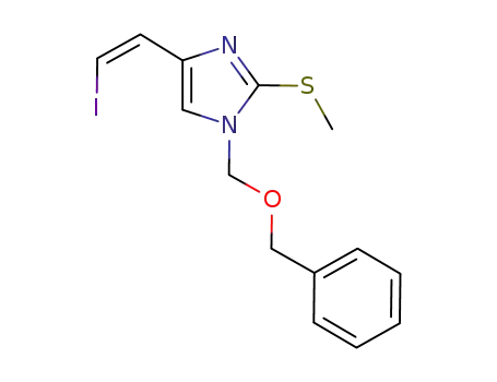 Molecular Structure of 930304-06-6 ((Z)-1-benzyloxymethyl-4-(2-iodovinyl)-2-methylsulfanylimidazole)