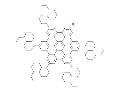 Molecular Structure of 283602-40-4 (2-bromo-5,8,11,14,17-penta(dodecyl)hexa-peri-hexabenzocoronene)