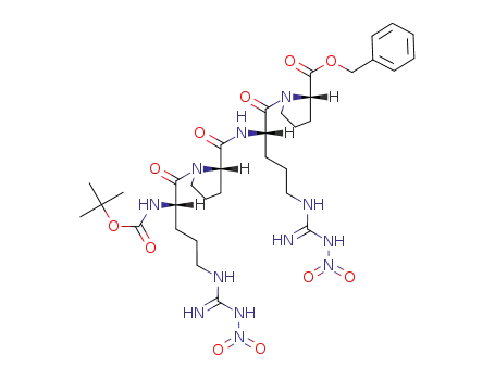 Molecular Structure of 423775-43-3 (Boc-Arg(NO<sub>2</sub>)-Pro-Arg(NO<sub>2</sub>)-Pro-OBzl)