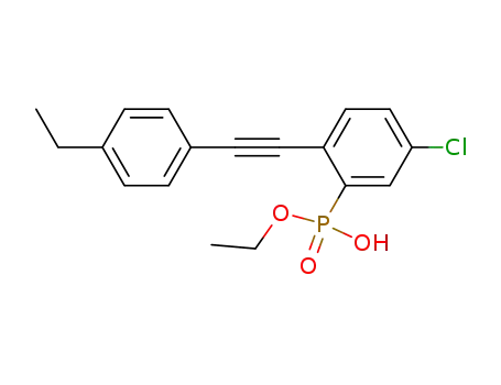 Phosphonic acid, [5-chloro-2-[(4-ethylphenyl)ethynyl]phenyl]-, monoethyl
ester
