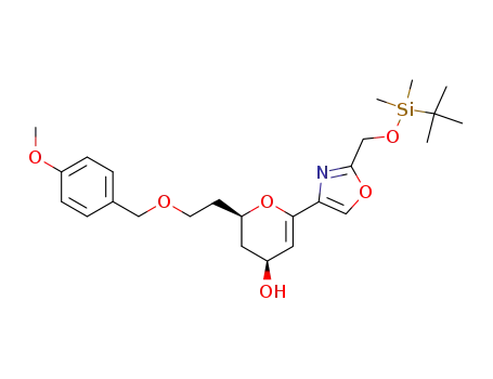 2H-Pyran-4-ol,
6-[2-[[[(1,1-dimethylethyl)dimethylsilyl]oxy]methyl]-4-oxazolyl]-3,4-dihydro
-2-[2-[(4-methoxyphenyl)methoxy]ethyl]-, (2R,4S)-