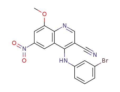3-Quinolinecarbonitrile, 4-[(3-bromophenyl)amino]-8-methoxy-6-nitro-
