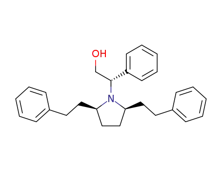Molecular Structure of 205442-95-1 ((S)-2-((2R,5S)-2,5-Diphenethyl-pyrrolidin-1-yl)-2-phenyl-ethanol)