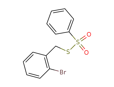 Molecular Structure of 880647-85-8 (Benzenesulfonothioic acid, S-[(2-bromophenyl)methyl] ester)