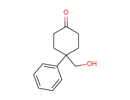 Molecular Structure of 51510-01-1 (4-(Hydroxymethyl)-4-phenylcyclohexan-1-one)