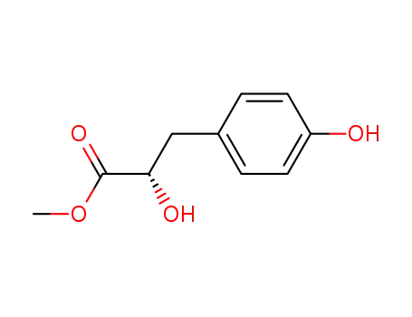 Molecular Structure of 123359-33-1 ((S)-3-(4-hydroxyphenyl)-2-hydroxypropionyl methyl ester)