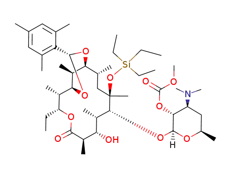 (9S)-9-dihydro-5-O-[(2'-O-methoxycarbonyl-α-D-desosaminyl)oxy]-6-O-triethylsilyl-9,11-O-[(R)-2,4,6-trimethylbenzylidene]erythronolide B