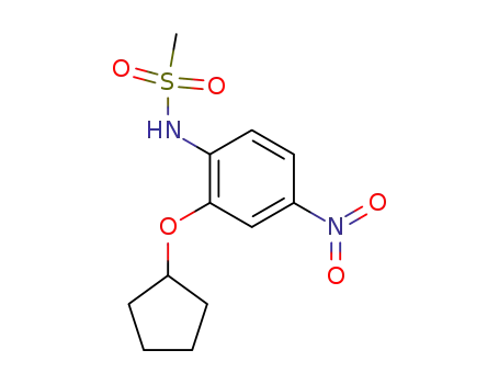 Molecular Structure of 123653-15-6 (Methanesulfonamide, N-[2-(cyclopentyloxy)-4-nitrophenyl]-)