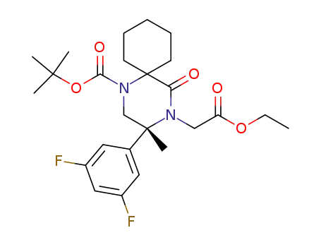 tert-butyl (3R)-3-(3,5-difluorophenyl)-4-(2-ethoxy-2-oxoethyl)-3-methyl-5-oxo-1,4-diazaspiro[5.5]undecane-1-carboxylate