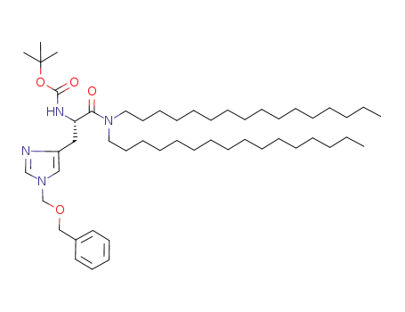 Molecular Structure of 798551-32-3 (N,N-dihexadecyl-N<sup>α</sup>-tert-butoxycarbonyl-N<sup>im</sup>-benzyloxymethyl-L-histidine amide)