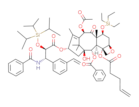 3'-dephenyl-3'-(m-vinylphenyl)-4-deacetyl-4-(pent-4-enoyl)-7-O-triethylsilyl-2'-O-triisopropylsilylpaclitaxel