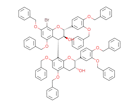 3',4',5,7-tetra-O-benzyl-8-bromocatechin-4α,8-(3',4',5,7-tetra-O-benzylepicatechin)