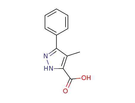 Molecular Structure of 879770-33-9 (4-METHYL-5-PHENYL-2H-PYRAZOLE-3-CARBOXYLIC ACID)