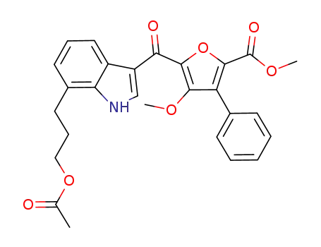 5-[7-(3-acetoxy-propyl)-1<i>H</i>-indole-3-carbonyl]-4-methoxy-3-phenyl-furan-2-carboxylic acid methyl ester
