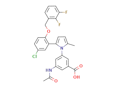 Benzoic acid,
3-(acetylamino)-5-[2-[5-chloro-2-[(2,3-difluorophenyl)methoxy]phenyl]-5-
methyl-1H-pyrrol-1-yl]-