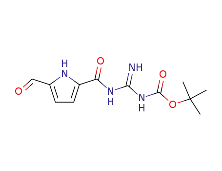 Molecular Structure of 848072-22-0 (Carbamic acid, [[[(5-formyl-1H-pyrrol-2-yl)carbonyl]amino]iminomethyl]-,
1,1-dimethylethyl ester)