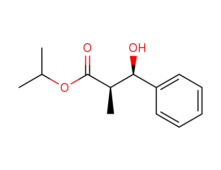 Molecular Structure of 102285-75-6 (isopropyl (2SR,3SR)-2-methyl-3-hydroxy-3-phenylpropionate)