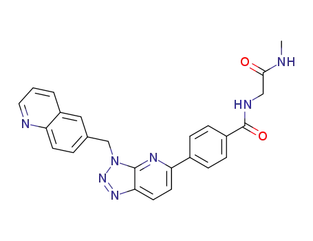 Molecular Structure of 1459731-04-4 (N-(2-(methylamino)-2-oxoethyl)-4-(3-(quinolin-6-ylmethyl)-3H-[1,2,3]triazolo[4,5-b]pyridin-5-yl)benzamide)