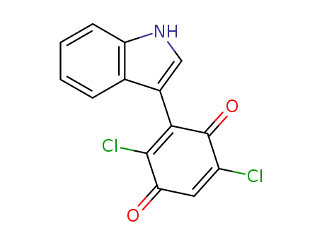 2,5-Cyclohexadiene-1,4-dione, 2,5-dichloro-3-(1H-indol-3-yl)-