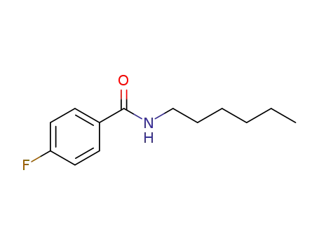 Molecular Structure of 234449-90-2 (4-Fluoro-N-n-hexylbenzaMide, 97%)