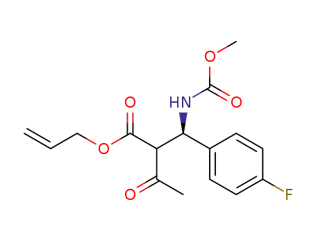 2-[(R)-(4-fluoro-phenyl)-methoxycarbonylamino-methyl]-3-oxo-butyric acid allyl ester
