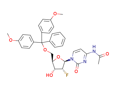 N-[1-[(2R,3R,4R,5R)-5-[[bis(4-methoxyphenyl)-phenylmethoxy]methyl]-3-fluoro-4-hydroxyoxolan-2-yl]-2-oxopyrimidin-4-yl]acetamide cas no. 159414-98-9 98%