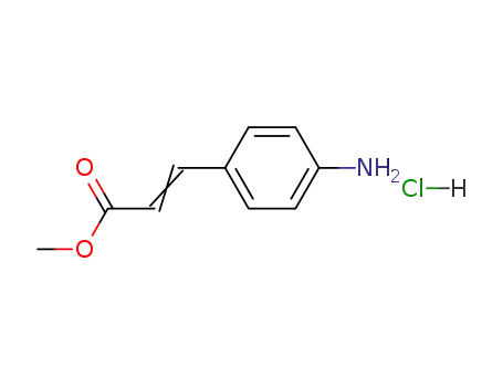 Molecular Structure of 119348-97-9 (2-Propenoic acid, 3-(4-aminophenyl)-, methyl ester, hydrochloride)