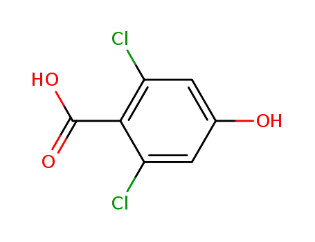Molecular Structure of 4641-38-7 (2,6-dichloro-4-hydroxybenzoic acid)