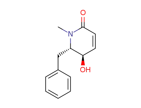 Molecular Structure of 894406-88-3 ((5R,6S)-6-benzyl-5,6-dihydro-5-hydroxy-1-methylpyridin-2-one)