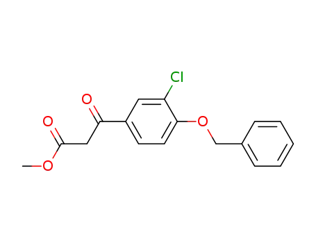 Benzenepropanoic acid, 3-chloro-b-oxo-4-(phenylmethoxy)-, methyl
ester