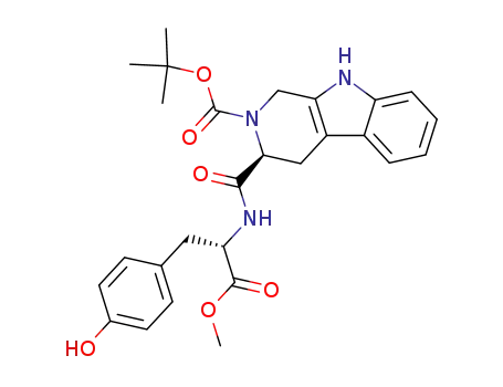 (S)-tert-butyl 3-((S)-3-(4-hydroxyphenyl)-1-methoxy-1-oxopropan-2-ylcarbamoyl)-3,4-dihydro-1H-pyrido[3,4-b]indole-2(9H)-carboxylate