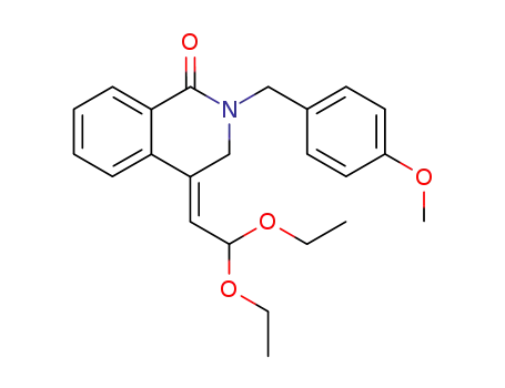 Molecular Structure of 841235-49-2 (1(2H)-Isoquinolinone,
4-(2,2-diethoxyethylidene)-3,4-dihydro-2-[(4-methoxyphenyl)methyl]-,
(4Z)-)