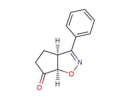 Molecular Structure of 94934-13-1 (3-phenyl-(3a<i>r</i>,6a<i>c</i>)-3a,4,5,6a-tetrahydro-cyclopenta[<i>d</i>]isoxazol-6-one)