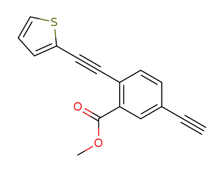 Benzoic acid, 5-ethynyl-2-(2-thienylethynyl)-, methyl ester