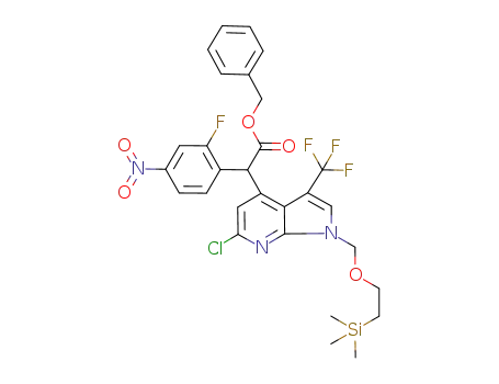benzyl (6-chloro-3-(trifluoromethyl)-1-{[2-(trimethylsilyl)ethoxy]methyl}-1H-pyrrolo[2,3-b]pyridin-4-yl)(2-fluoro-4-nitrophenyl)acetate