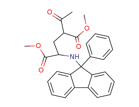 methyl 5-oxo-4-(methyloxycarbonyl)-2-[N-(9-phenylfluoren-9-yl)amino]hexanoate