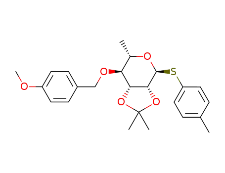 p-tolyl 2,3-O-isopropylidene-4-O-(4-methoxybenzyl)-1-thio-α-L-rhamnopyranoside