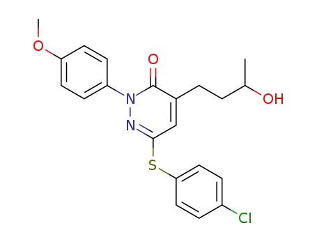 3(2H)-Pyridazinone,6-[(4-chlorophenyl)thio]-4-(3-hydroxybutyl)-2-(4-methoxyphenyl)-