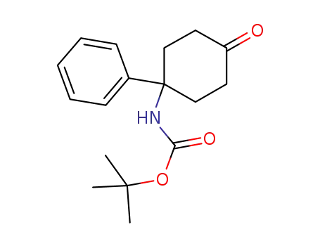 Molecular Structure of 374796-10-8 ((4-Oxo-1-phenyl-cyclohexyl)-carbamic acid tert-butyl ester)