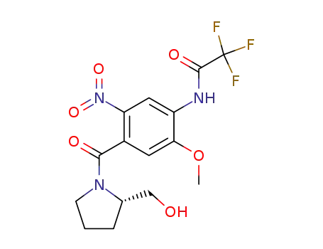 2,2,2-trifluoro-<i>N</i>-[4-(2-hydroxymethyl-pyrrolidine-1-carbonyl)-2-methoxy-5-nitro-phenyl]-acetamide