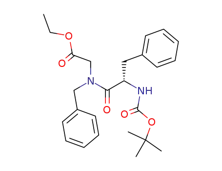 Molecular Structure of 211506-73-9 (Glycine, N-[(1,1-dimethylethoxy)carbonyl]-L-phenylalanyl-N-(phenylmethyl)-, ethyl ester)