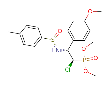 dimethyl (S<sub>S</sub>,1S,2R)-(+)-1-chloro-2-(p-methoxyphenyl)-2-(p-toluene-sulfinamide)-ethylphosphonate