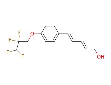 Molecular Structure of 183800-92-2 (2,4-Pentadien-1-ol, 5-[4-(2,2,3,3-tetrafluoropropoxy)phenyl]-, (2E,4E)-)