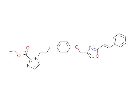 ethyl 1-[3-[4-[2-[(E)-2-phenylethenyl]-4-oxazolylmethoxy]phenyl]propyl]-2-imidazolecarboxylate