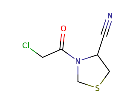 Molecular Structure of 613267-16-6 (3-(2-CHLOROACETYL)THIAZOLIDINE-4-CARBONITRILE)